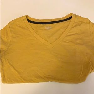 ☀️Simple yellow v neck